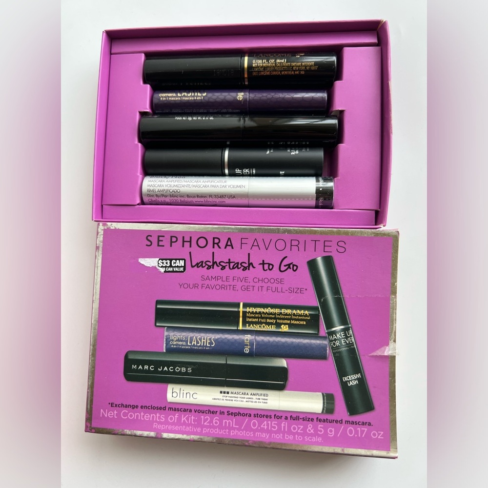 Sephora Favorites Lashstash To Go 5 Mini Mascaras Set (only Mini) New In Box - Picture 1 of 6